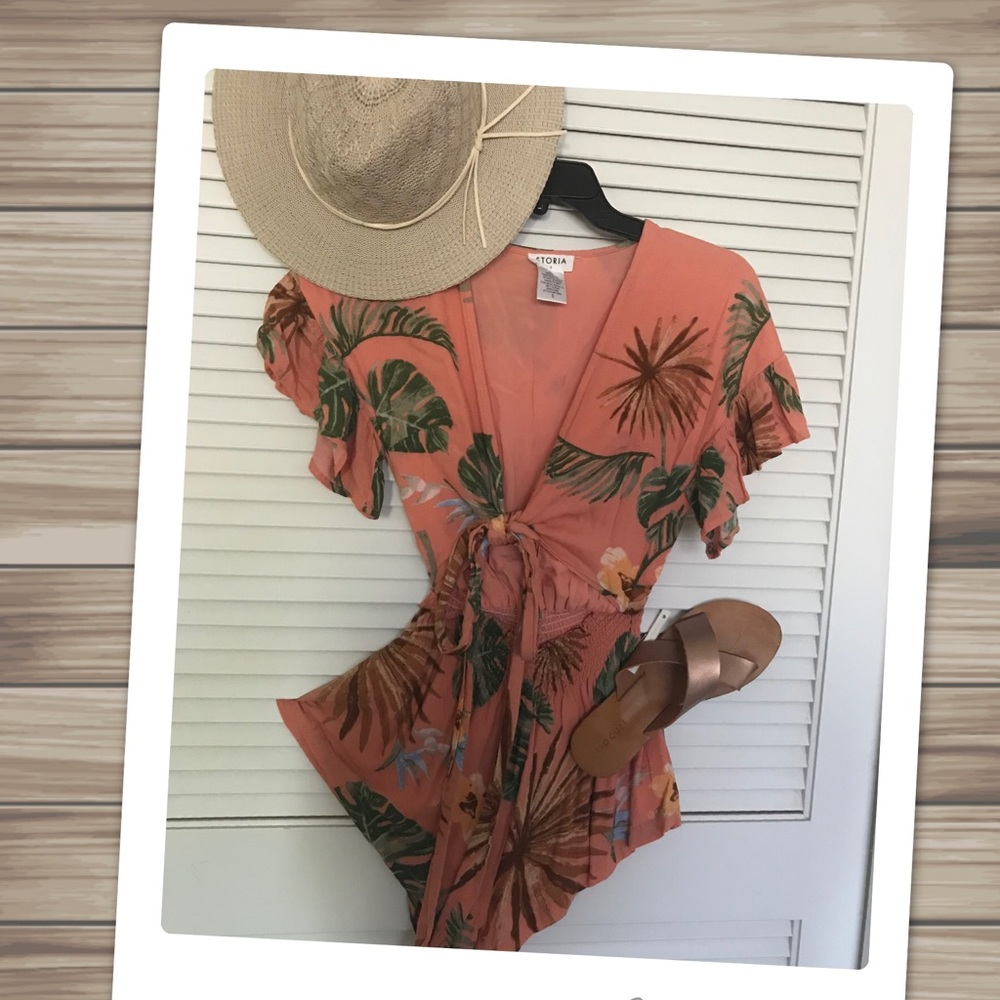 Floral Peach Jumpsuit